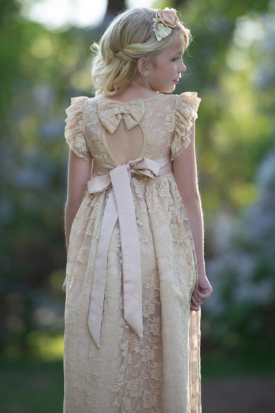 Open Back White Long Flower Girl Dress · Sugerdress · Online Store Powered  by Storenvy