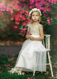 Georgia Belle Flower Girl Dress - Off White