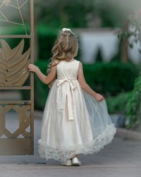 Cassandra Flower Girl Dress - Cream