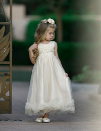 Cassandra Flower Girl Dress - Cream