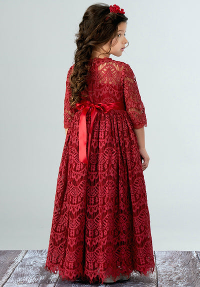 Josephine Long Burgundy Dress