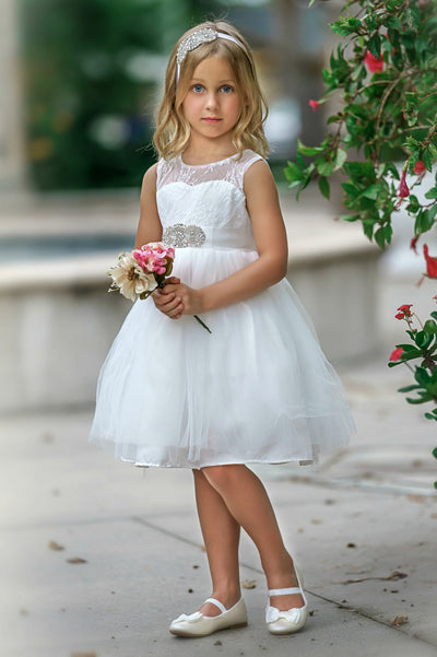Alana Flower Girl Off White Dress