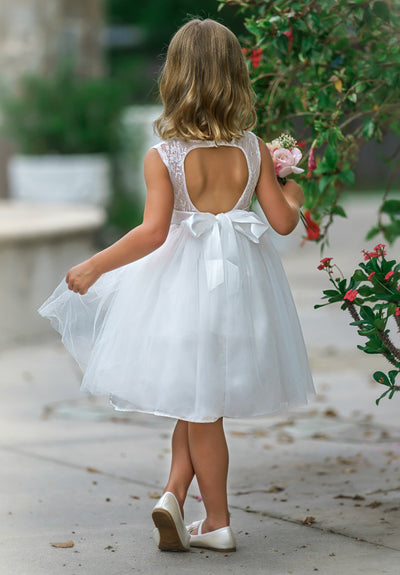 Alana Flower Girl Off White Dress