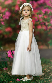 Georgia Belle Flower Girl Dress - Off White