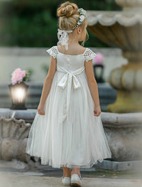 Emory Flower Girl Off White Dress
