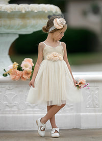 Beatrice Flower Girl Dress - Ivory