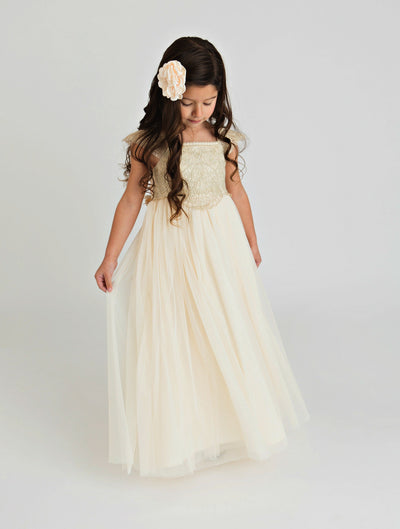 Georgia Belle Flower Girl Dress - Ivory