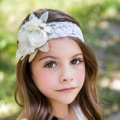 Avery Couture Flower Lace Headband