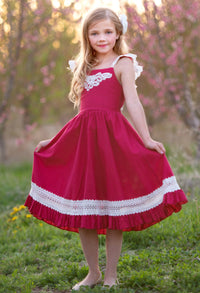 Matilda Dress - Raspberry RED