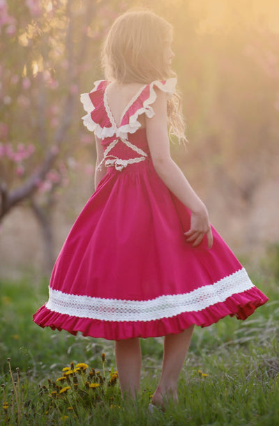Matilda Dress - Raspberry RED