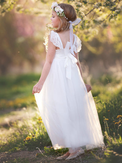 Amara Flower Girl Off White Dress